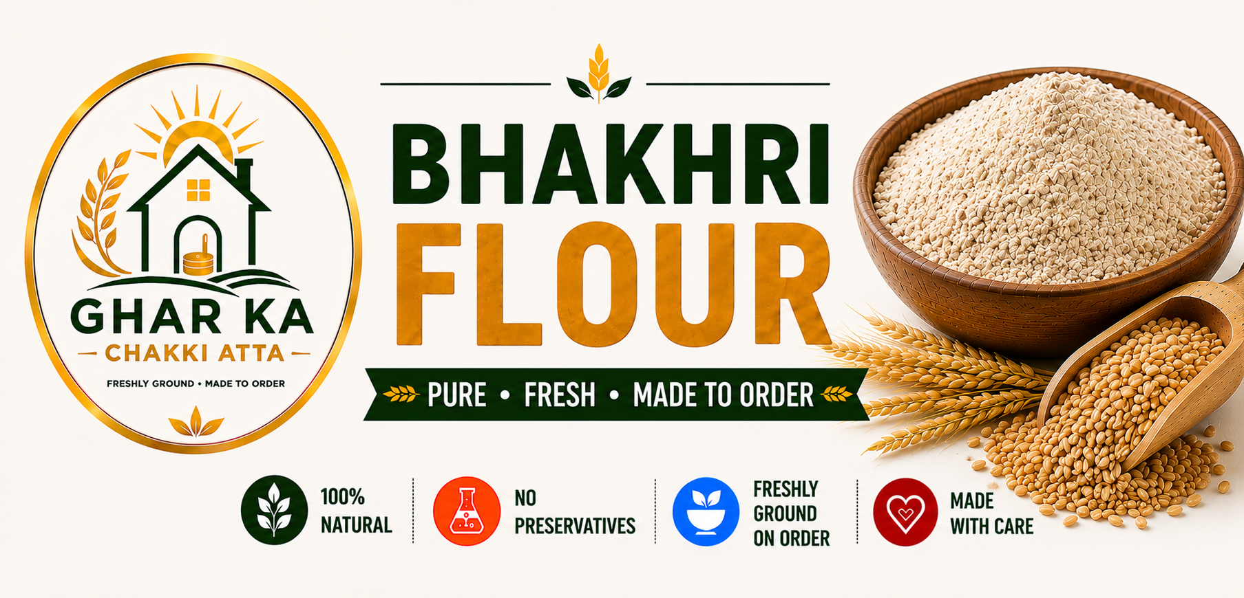 Freshly ground bhakhri flour