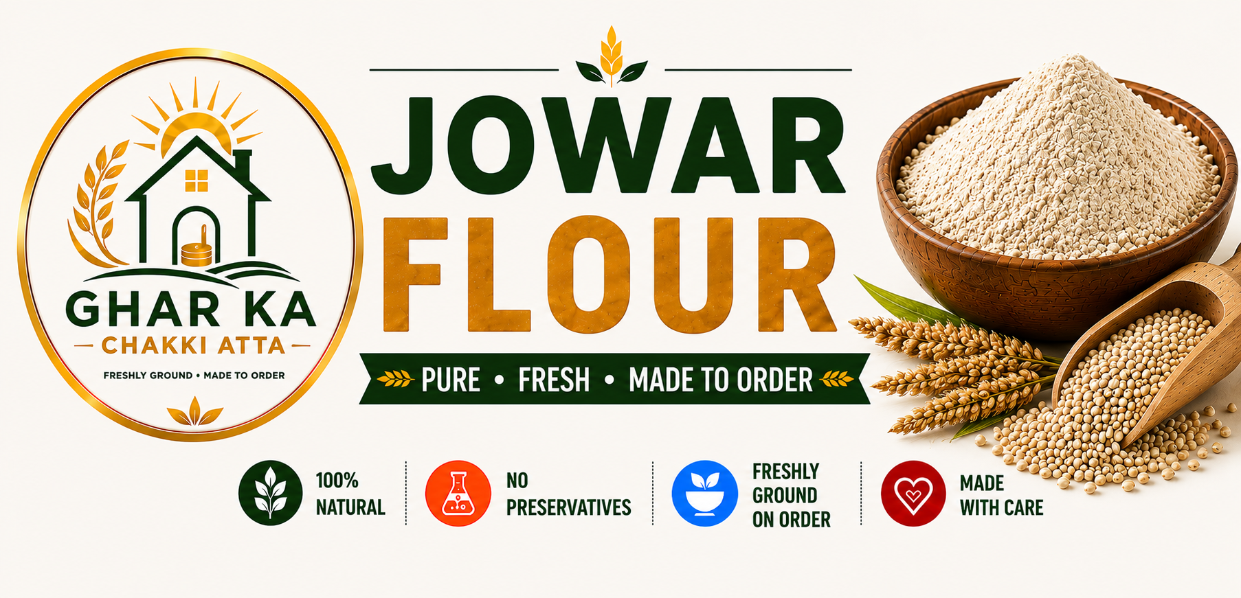 Freshly ground jowar flour