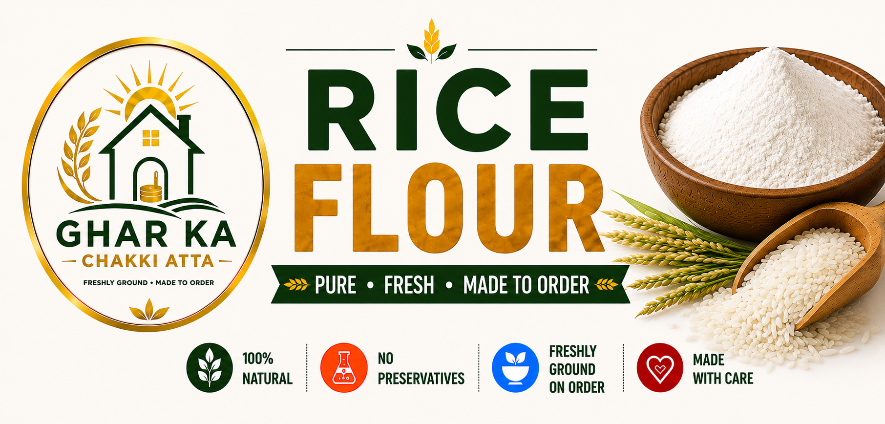 Freshly ground rice flour